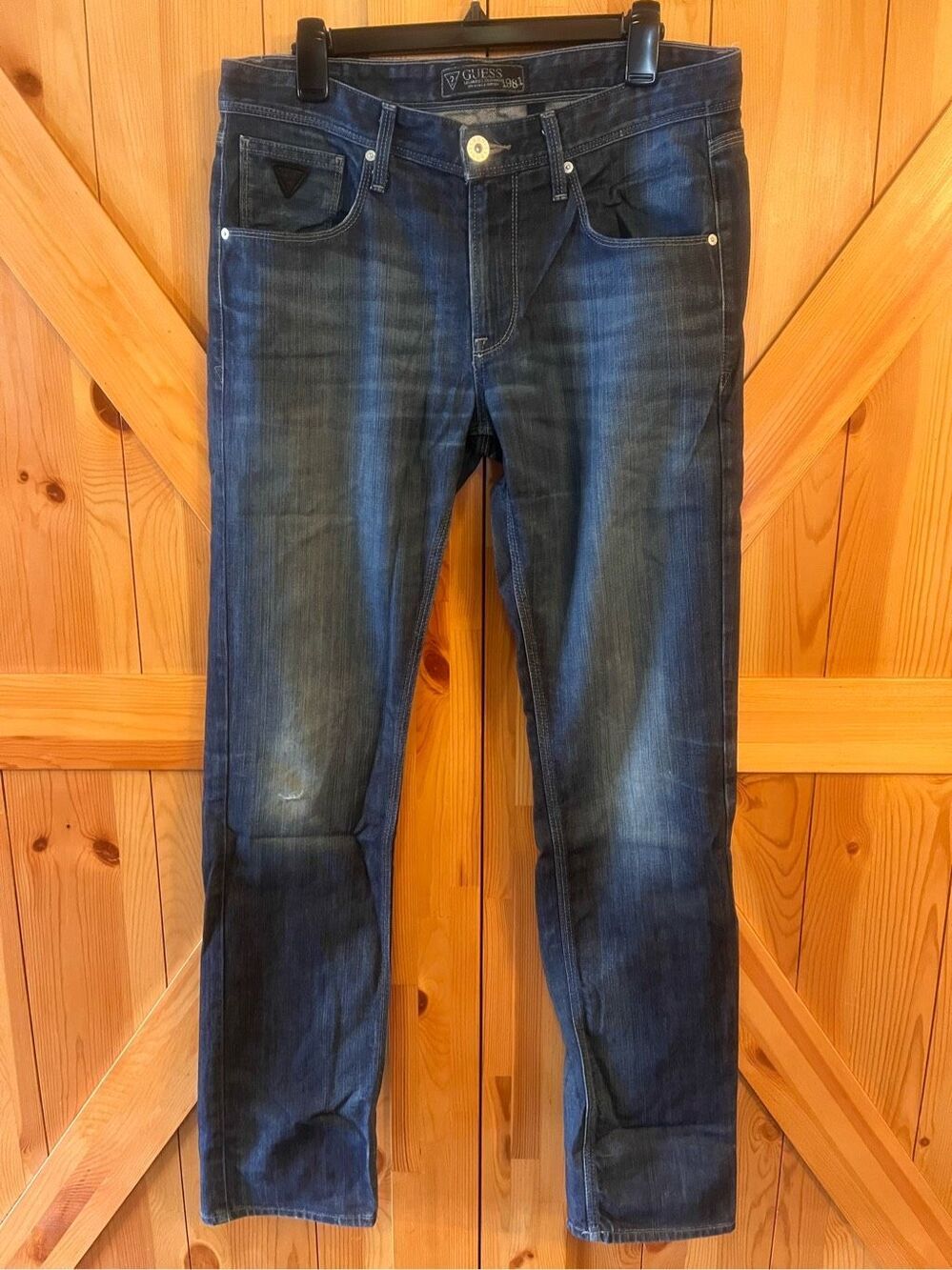 Guess Jeans Vermont Slim Sz 33x32 Dark Wash (1037)